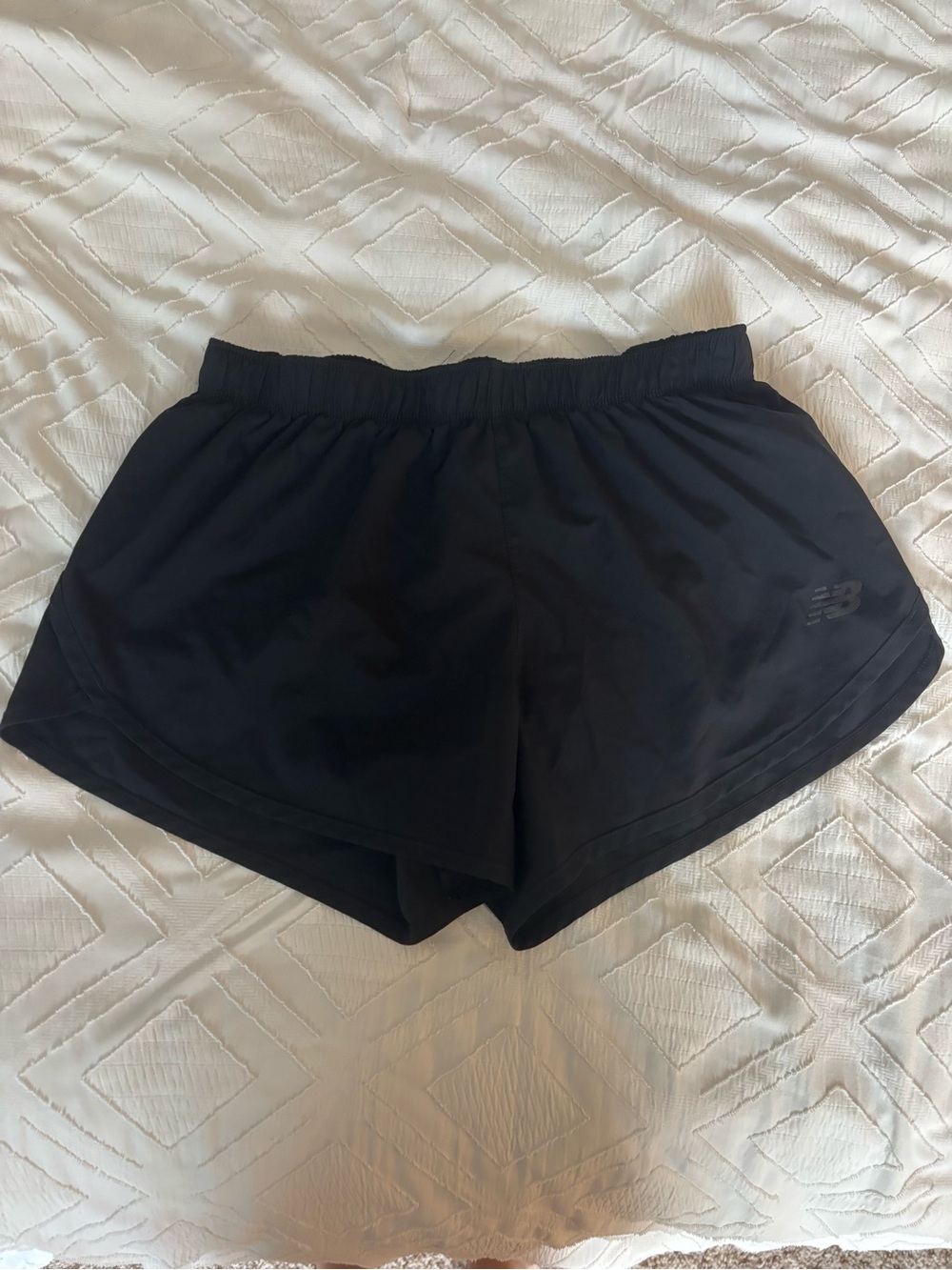 New Balance running short athletic workout lined drawstring black medium